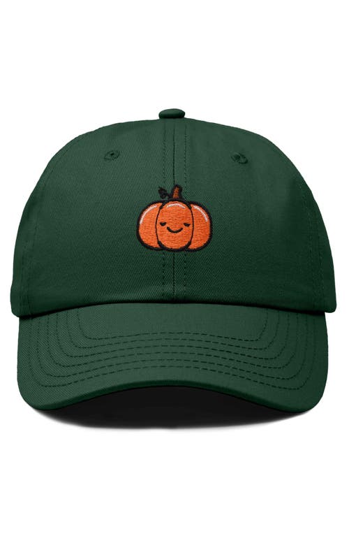Dalix Baby Pumpkin Embroidered Dad Hat In Dark Green