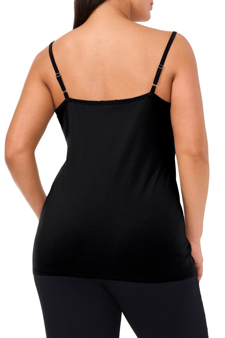 Absolute Stretch Cotton Camisole, Alternate, color, RICH BLACK