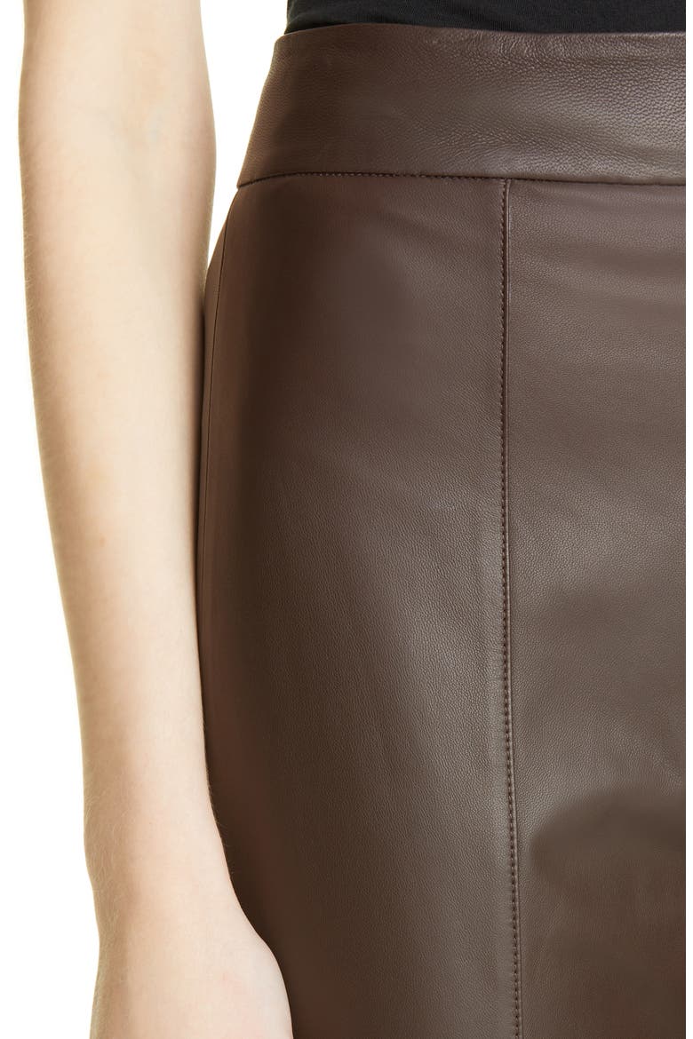 Leather Flare Pants, Alternate, color, 242DKM-DK MAHOGANY