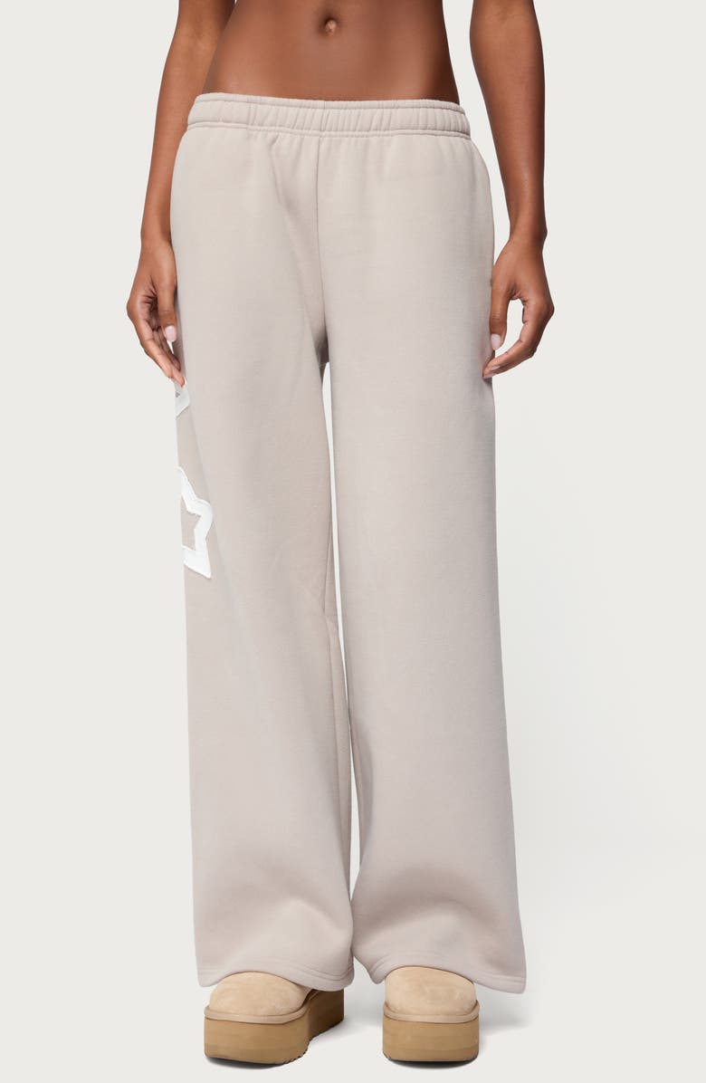 EDIKTED Starly Straight Leg Sweatpants, Main, color, Gray