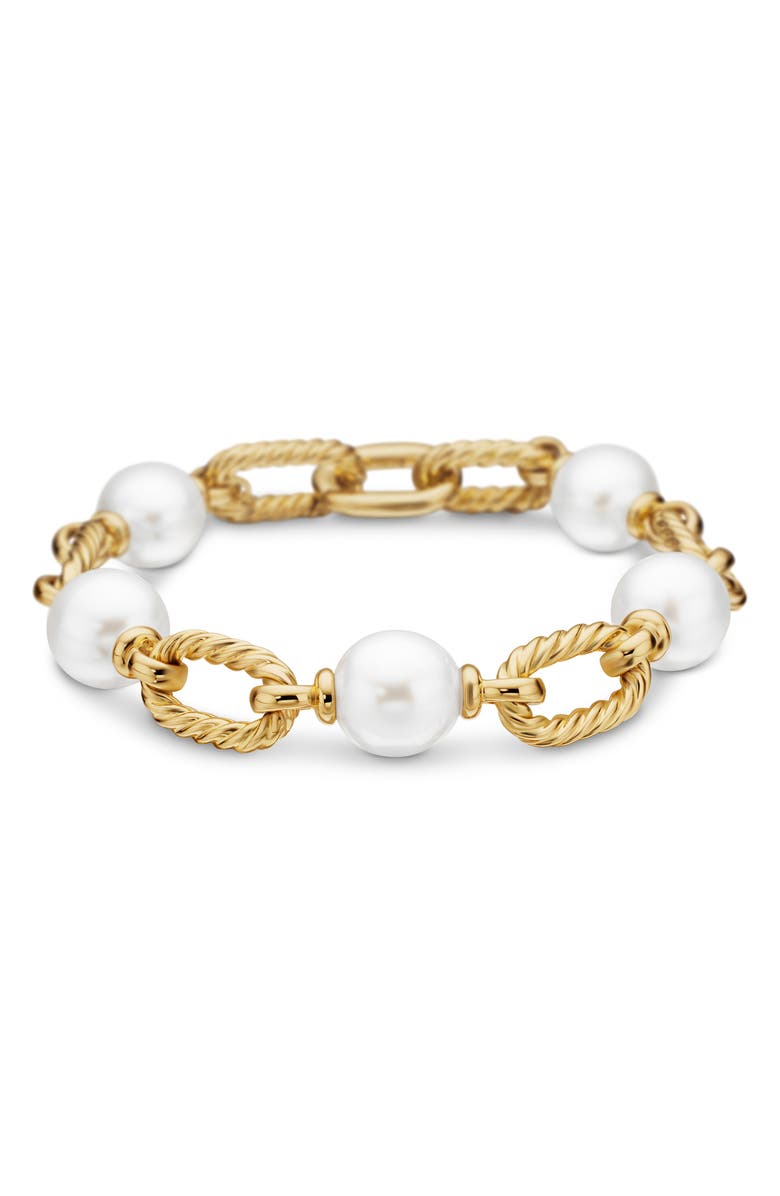 David Yurman DY Madison<sup>®</sup> Pearl Chain Bracelet in 18K Yellow Gold, 11mm, Main, color, Pearl/ Yellow Gold