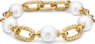 David Yurman DY Madison® Pearl Chain Bracelet in 18K Yellow Gold, 11mm