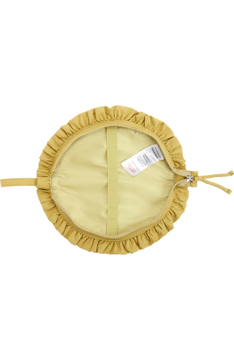 Damson Madder Ruffle Half Moon Makeup Bag, Alternate, color, Green