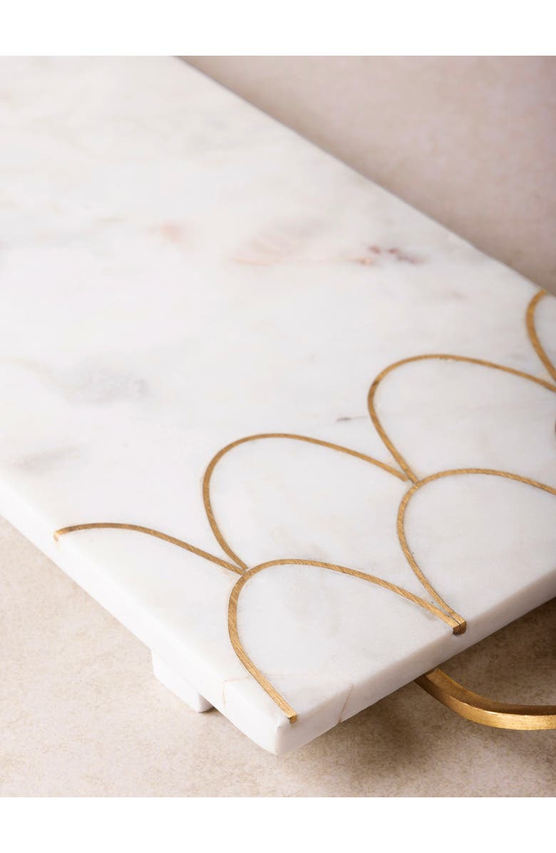 GAURI KOHLI San Miguel Marble Tray, Alternate, color, Ivory White