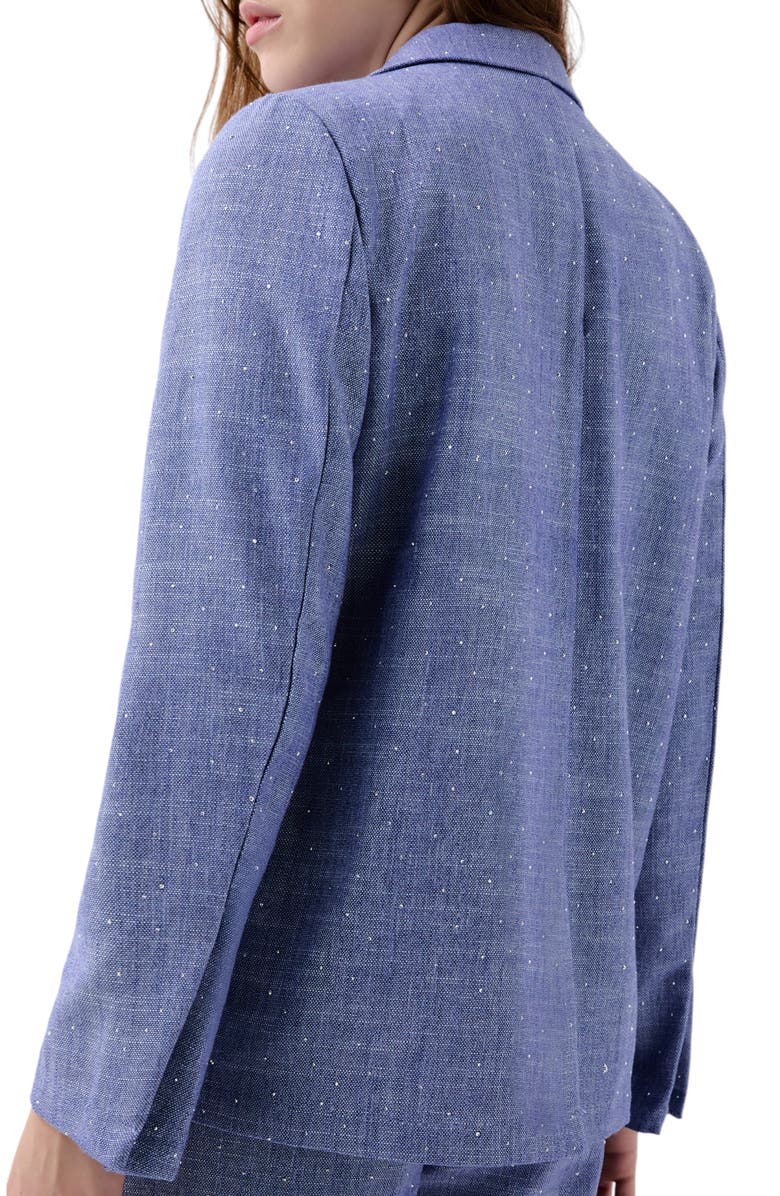 Scalpers Linen Studs Blazer, Alternate, color, Indigo