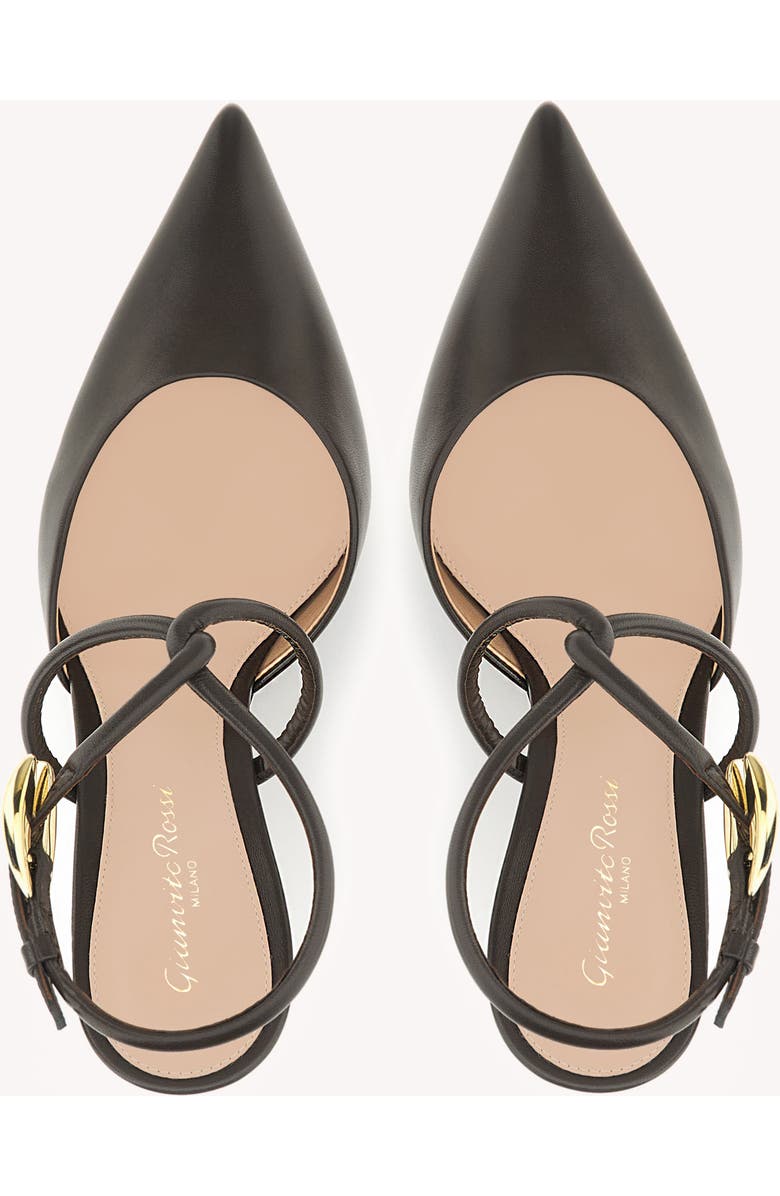 Gianvito Rossi Jungle Mamba Sling Ankle Pump, Alternate, color, Brown Lamb Leather