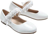 Tulleen Rose Pearl Doily Flats