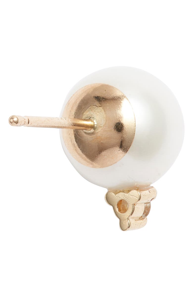 Mizuki Pearl & Diamond Stud Earrings, Alternate, color, 