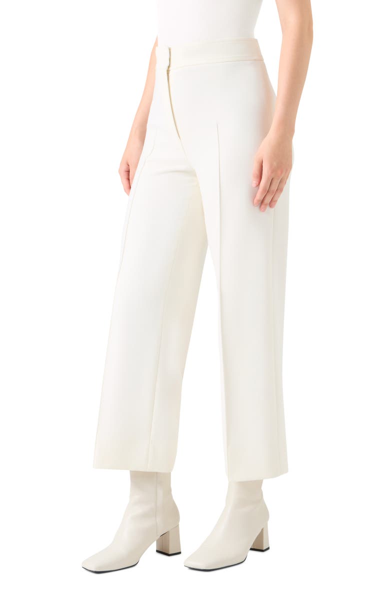 Akris punto Stretch Straight Leg Pants, Alternate, color, Cream