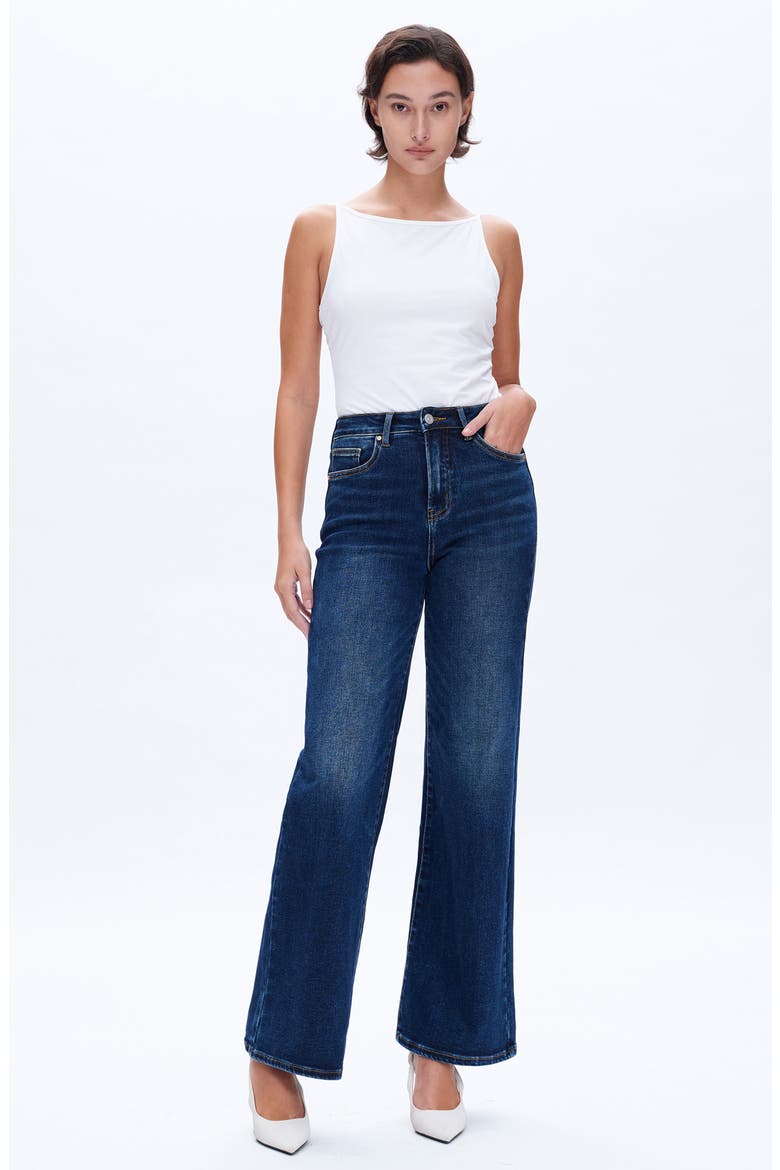 Linda High Waist Wide Leg Jeans, Alternate, color, DEEP SEA