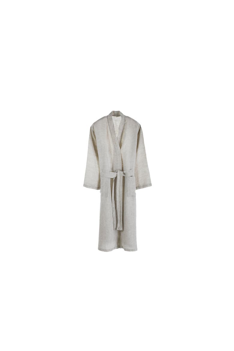 Lino Caftan Robe, Main, color, Grey
