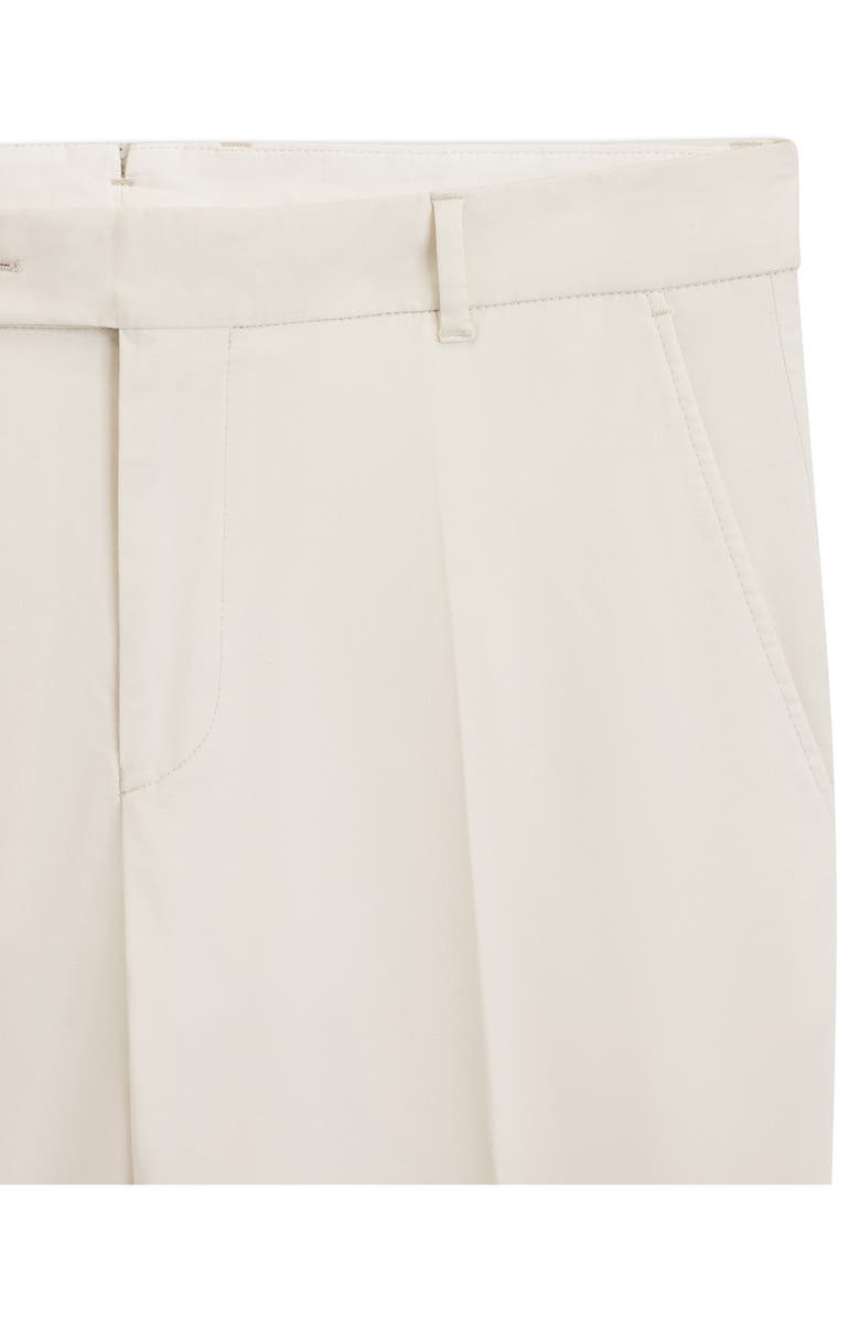BOSS Perin Flat Front Trousers, Alternate, color, Open Whte