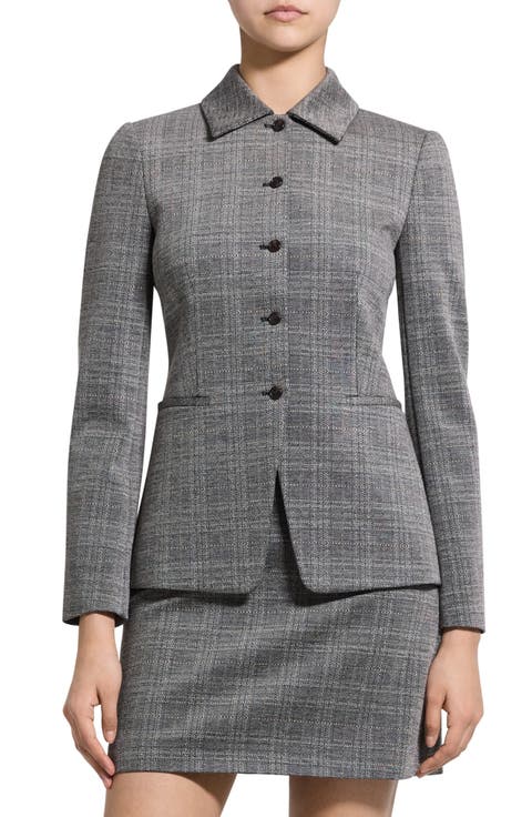 Cutaway Glen Plaid Blazer