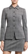 Theory Cutaway Glen Plaid Blazer