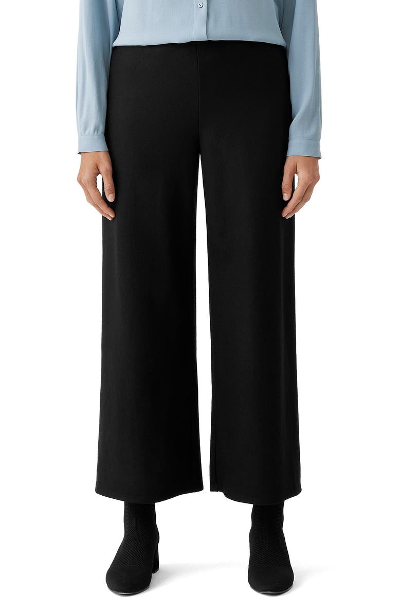 Eileen Fisher High Waist Wool Wide Leg Pants, Main, color,