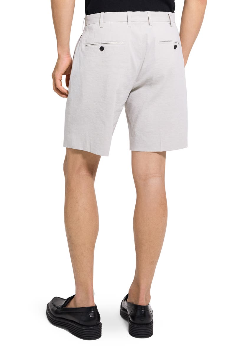 Theory Stretch Linen Blend Shorts, Alternate, color, Silver Cloud