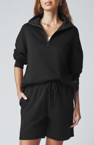 Florence by Mills Cozy Crush Half-Zip Cotton Blend Sweatshirt