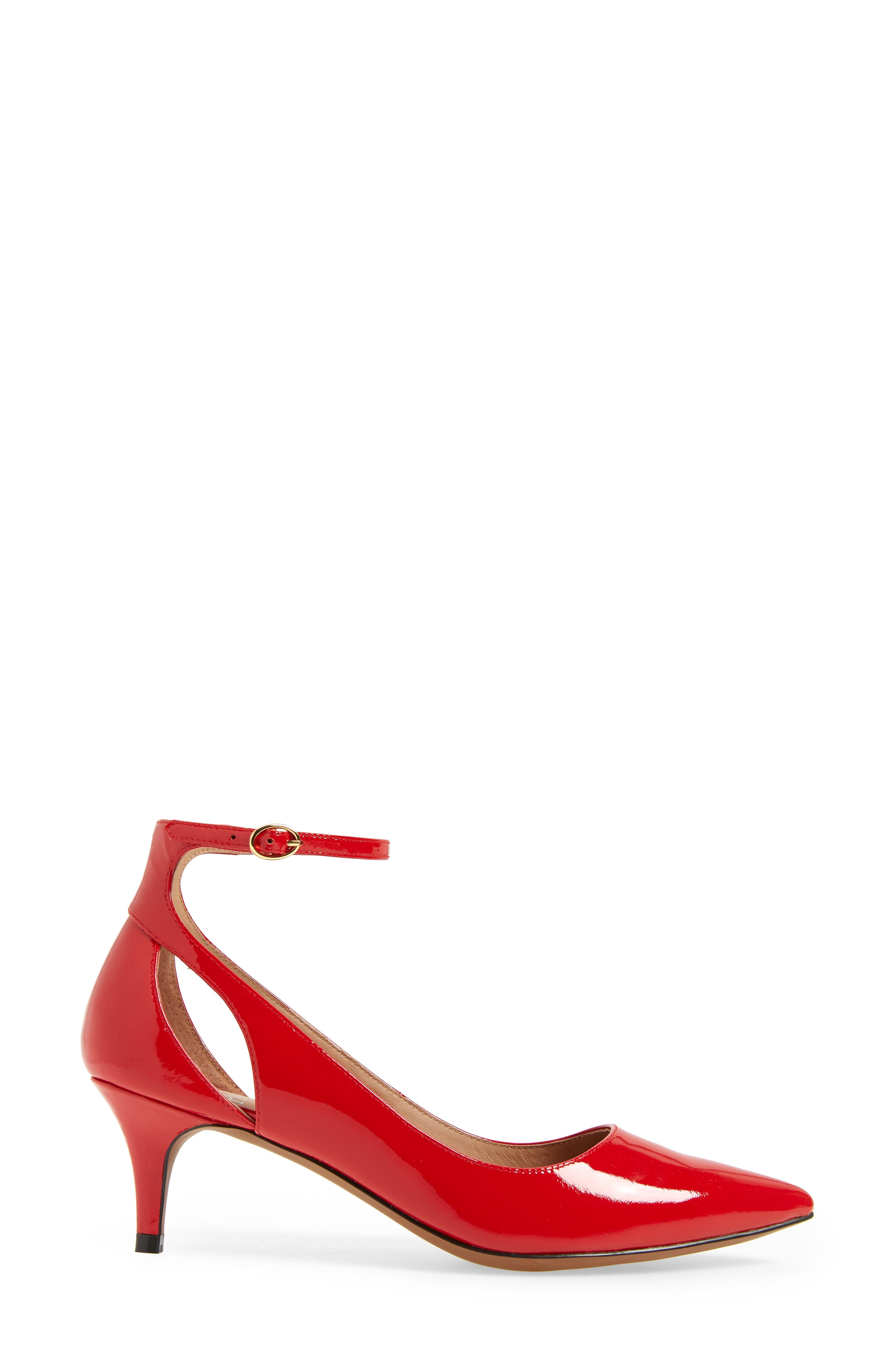 Carrie Ankle Strap Pump, Alternate, color, AURORA RED PATENT