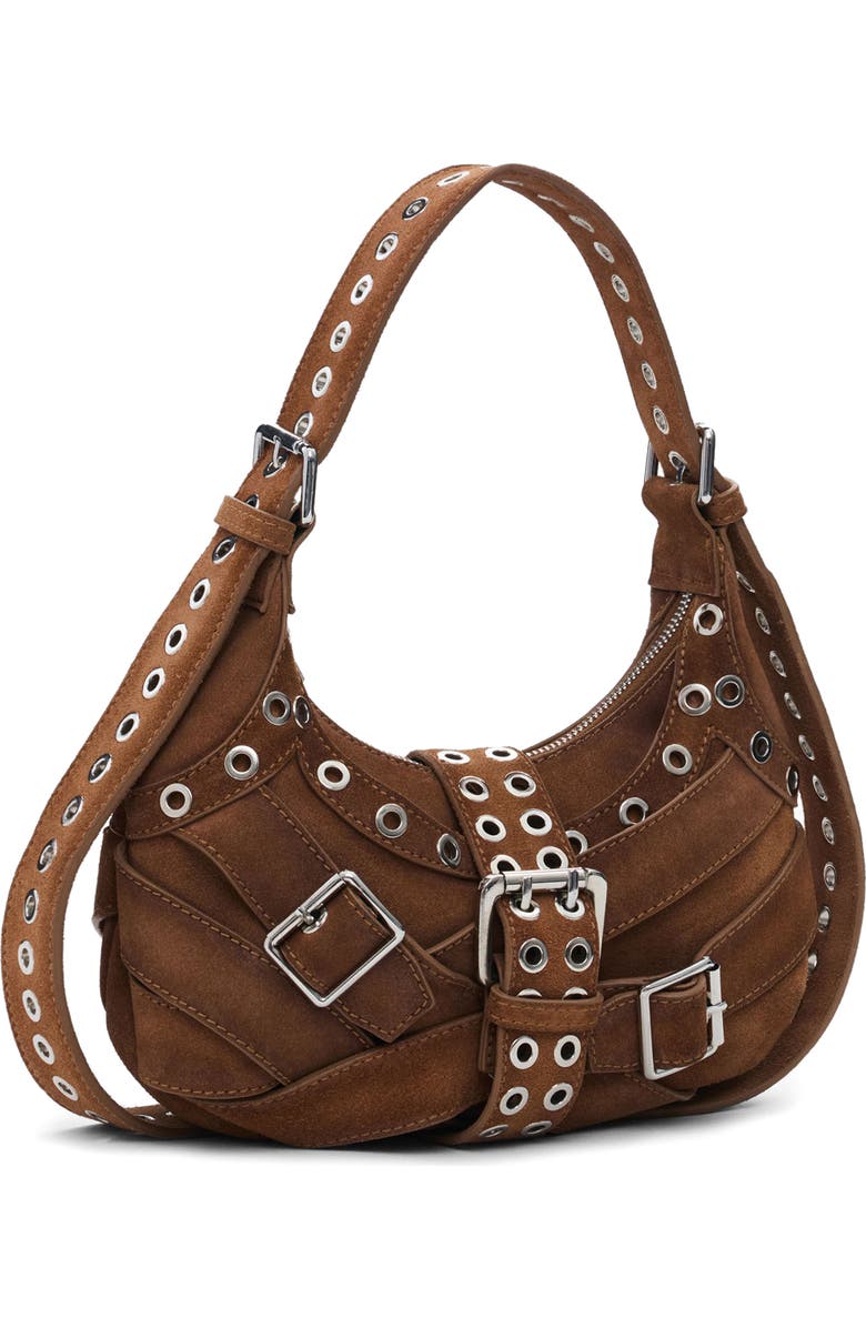 Desigual Grommet Trim Faux Leather Shoulder Bag, Alternate, color,