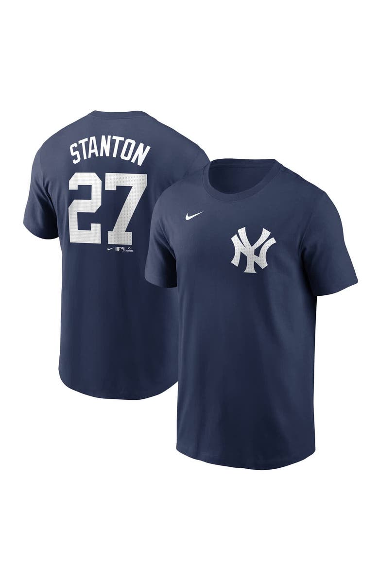 Nike Men
s Nike Giancarlo Stanton Navy New York Yankees Fuse Name
Number T-Shirt, Main, color, Navy