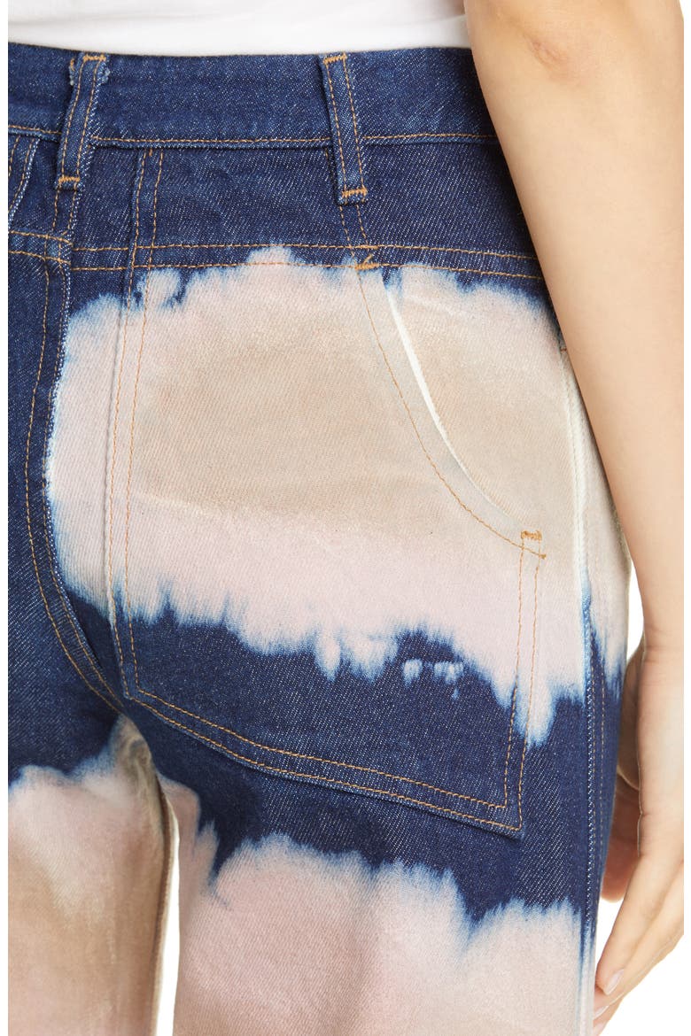 Dyed Wide Leg Jeans, Alternate, color, BLUE CHEMTRAIL