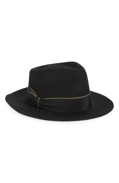 Shop René Mantilla, New York Maison Wool Felted Fedora In Black