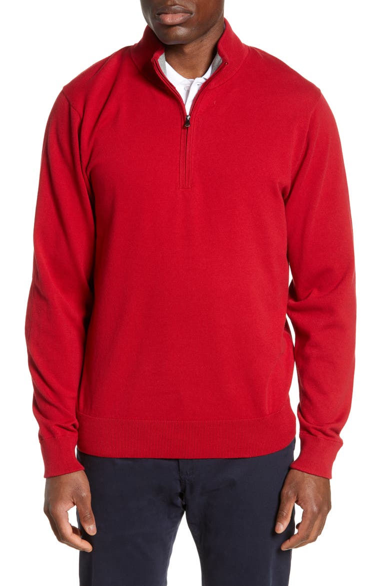 Lakemont Half Zip Sweater, Main, color, CARDINAL RED