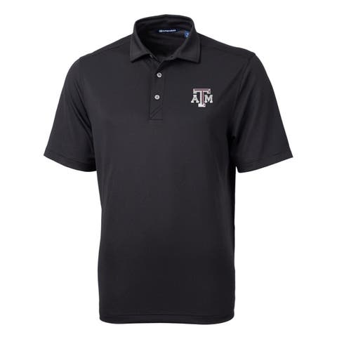 Men's Cutter & Buck Black Texas A&M Aggies Virtue Eco Pique Recycled Polo