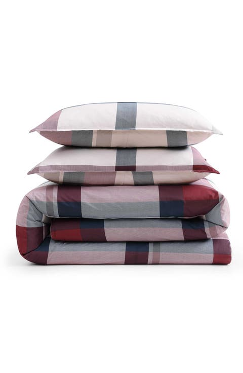 Prospect Park Plaid Cotton Percale Comforter & Shams Set