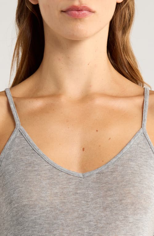 Nordstrom Luxe Layering Cotton Blend Camisole In Gray