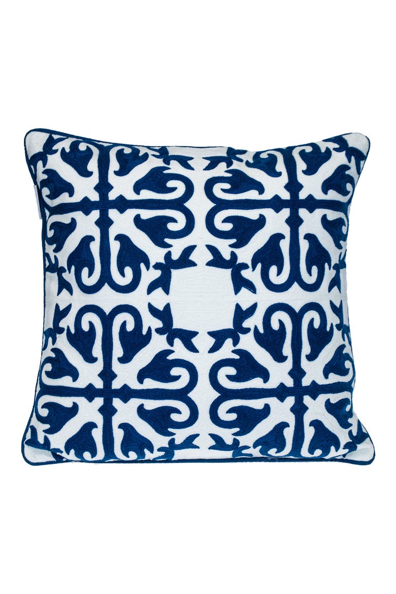 Ceti Embroidered Throw Pillow, Main, color, BLUE