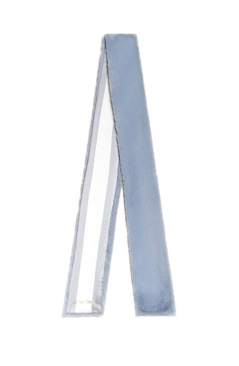 Out East Faux Fur Silk Scarf
