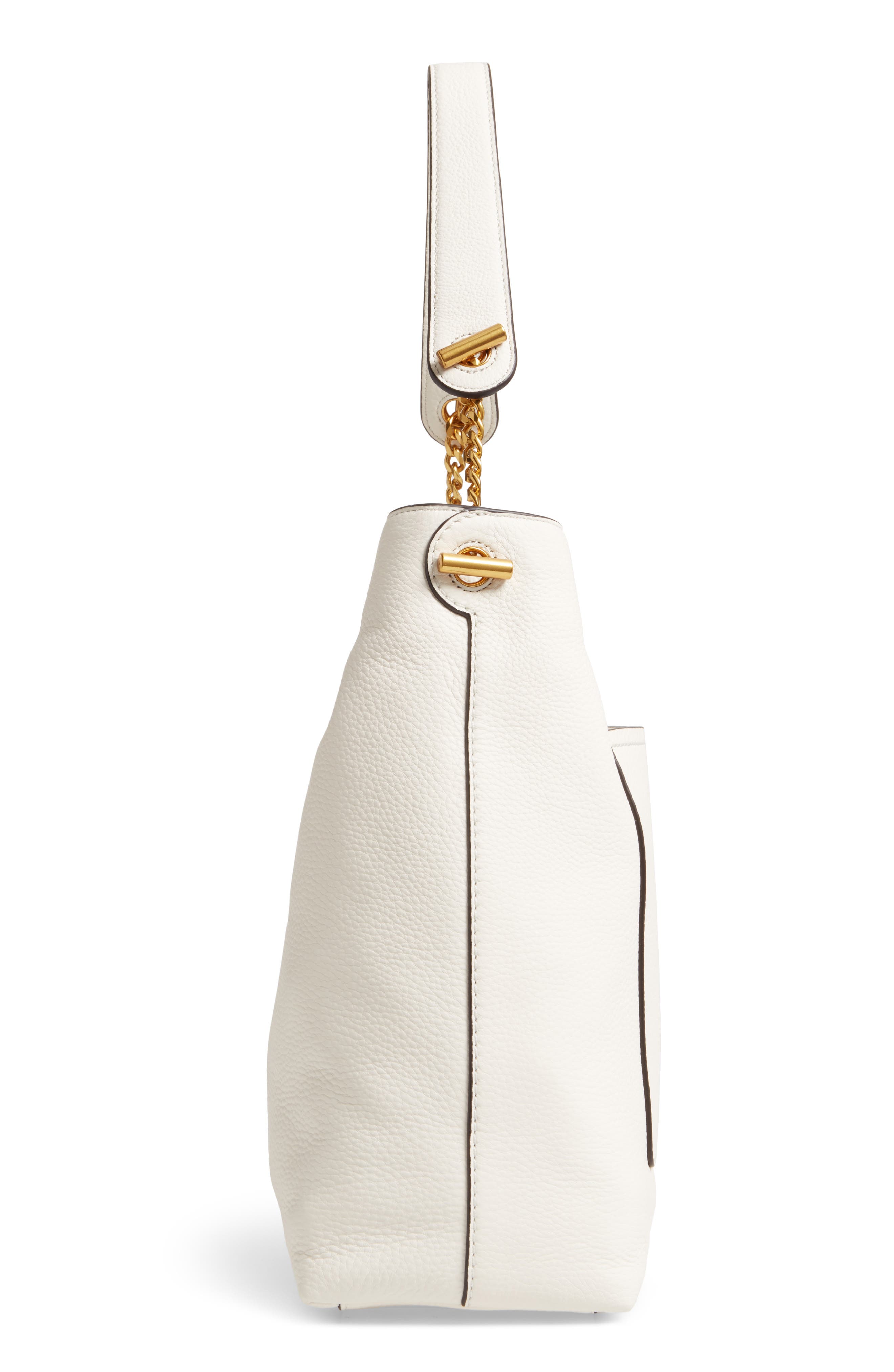 Tory Burch Chelsea Chain Leather Hobo, Alternate, color, 