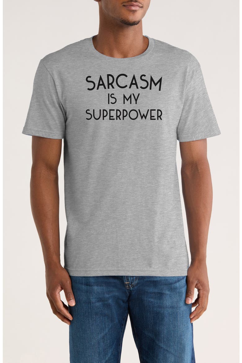 Sarcasm Is My Superpower Graphic T-Shirt, Main, color, SPORT GREY