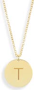 MESHMERISE Initial Disc Pendant Necklace