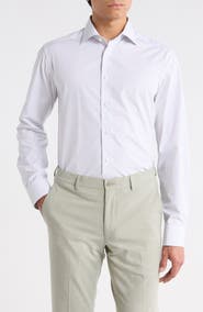 Eton Slim Fit Check Supima® Cotton Dress Shirt