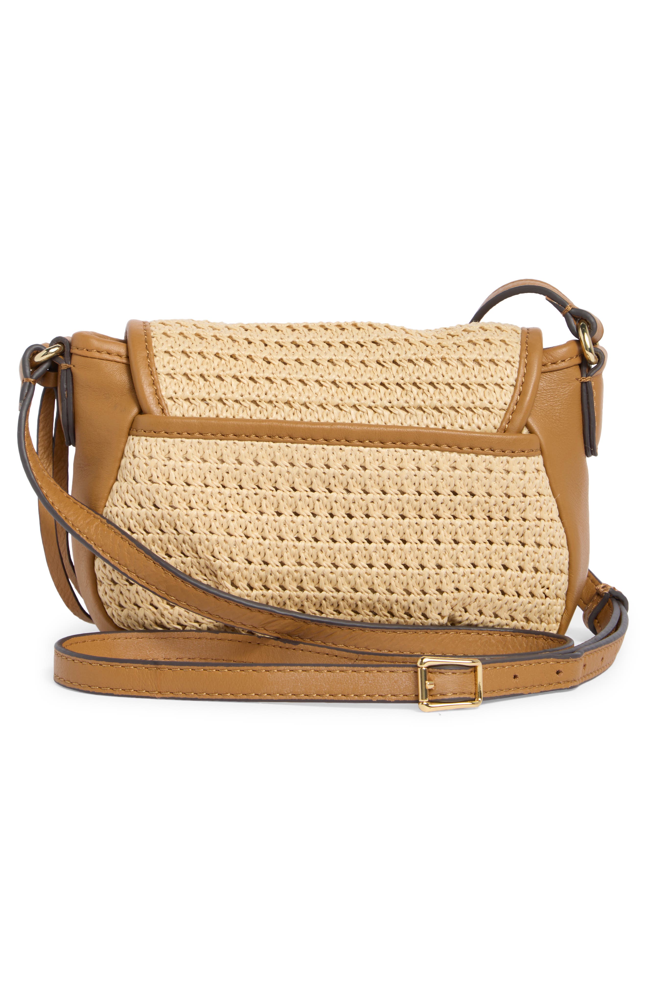 AIMEE Mini Cannes Flap Crossbody Bag, Alternate, color, Raffia Canyon