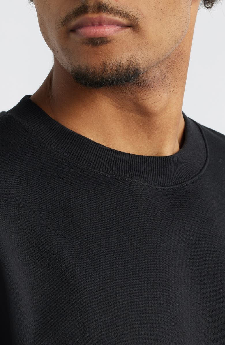 Alpha Industries Utility Pocket Cotton Fleece Crewneck Sweatshirt, Alternate, color, Black