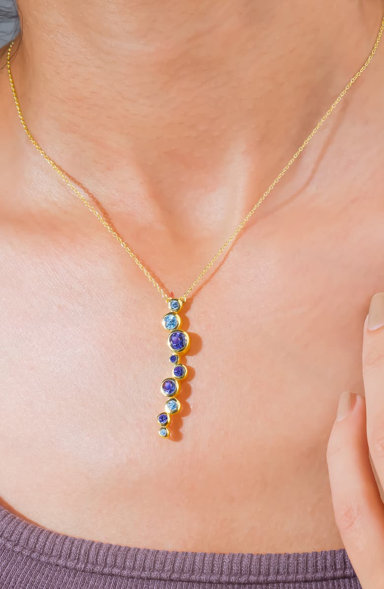 YS GEMS Iolite & Blue Topaz Pendant Necklace, Alternate, color, Blue