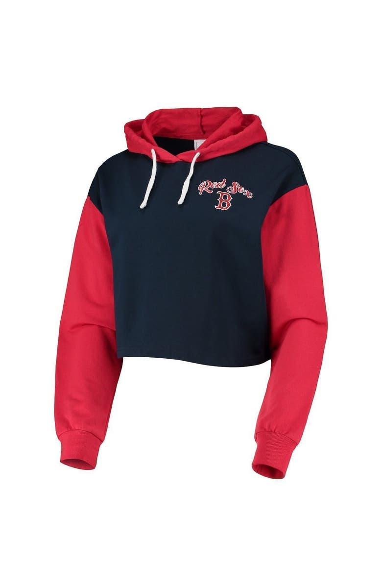 FOCO Women's FOCO Navy/Red Boston Red Sox Color-Block Pullover Hoodie & Shorts Lounge Set, Alternate, color, Navy