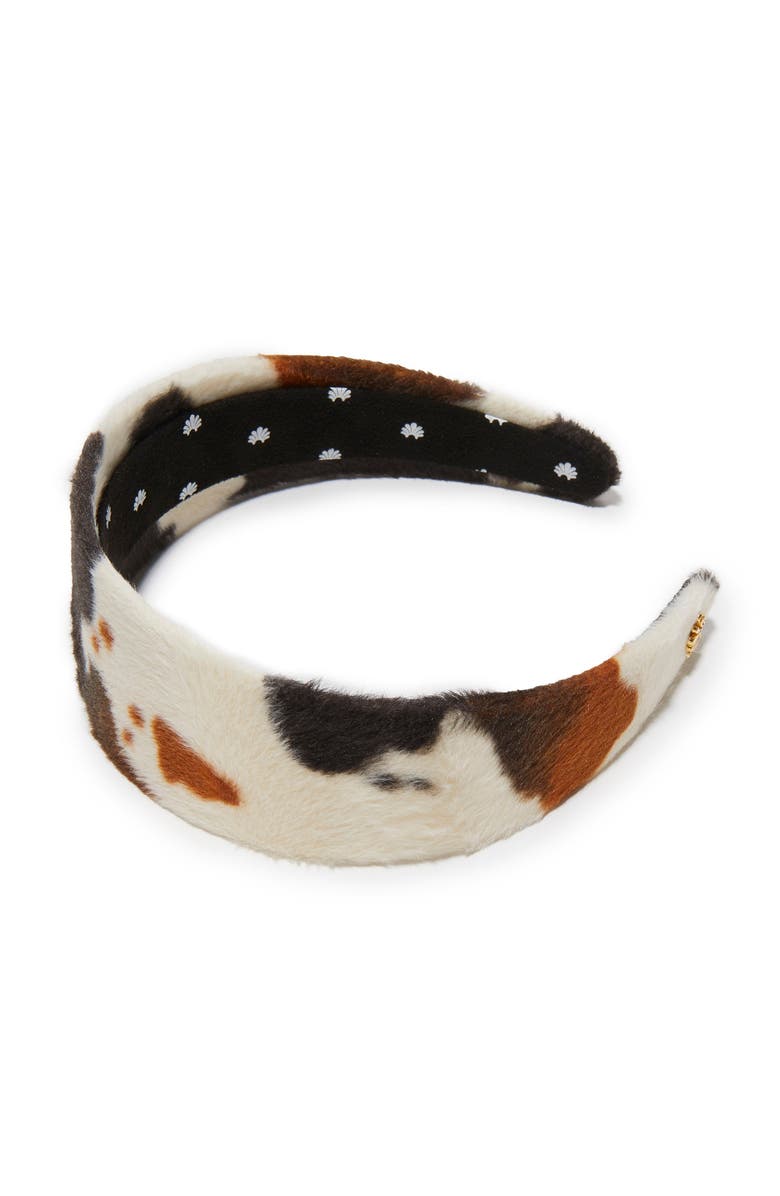 Lele Sadoughi Brigitte Faux Cowhide Headband, Main, color, Cedar 200