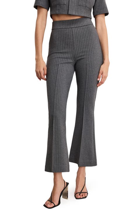Soft Ponte Kick Flare Ankle Pants (Regular & Plus)