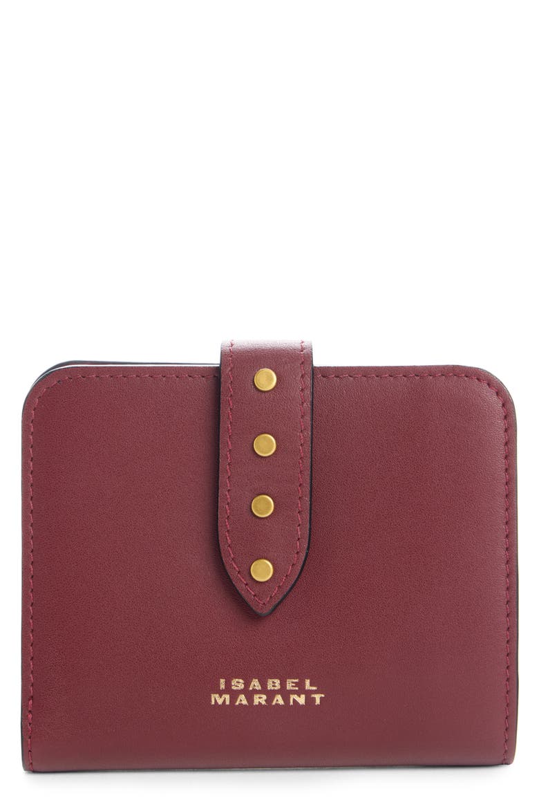 Oskan Leather Wallet, Main, color, BURGUNDY