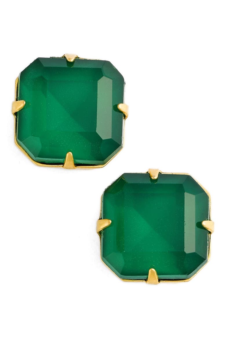 'Sophia' Stud Earrings, Main, color, DNUEMERALD