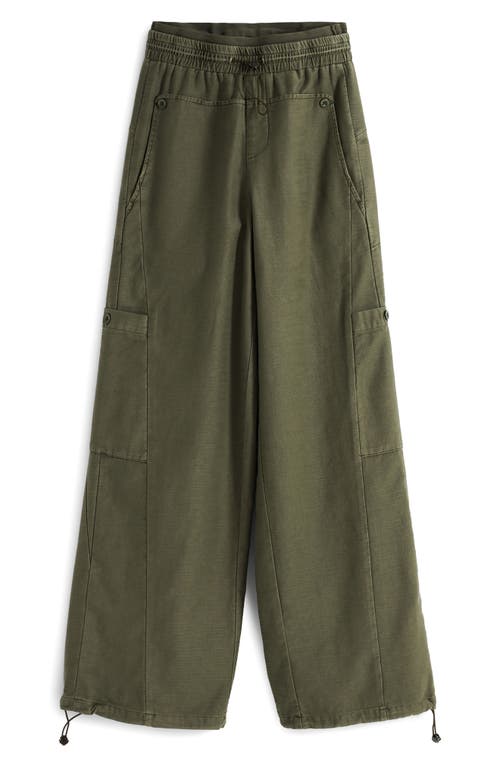Desigual Cotton Toggle Joggers In Green