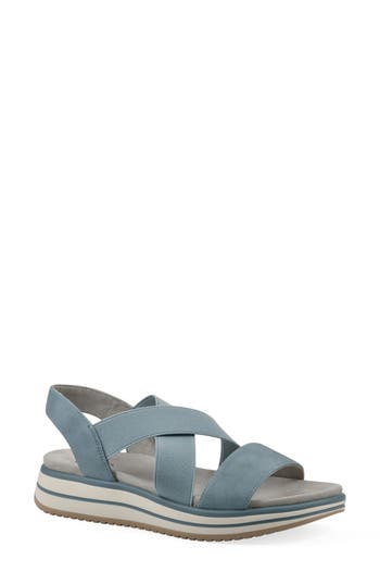 Cliffs By White Mountain Hapley Athleisure Sandal In Mid-blue Nubuck