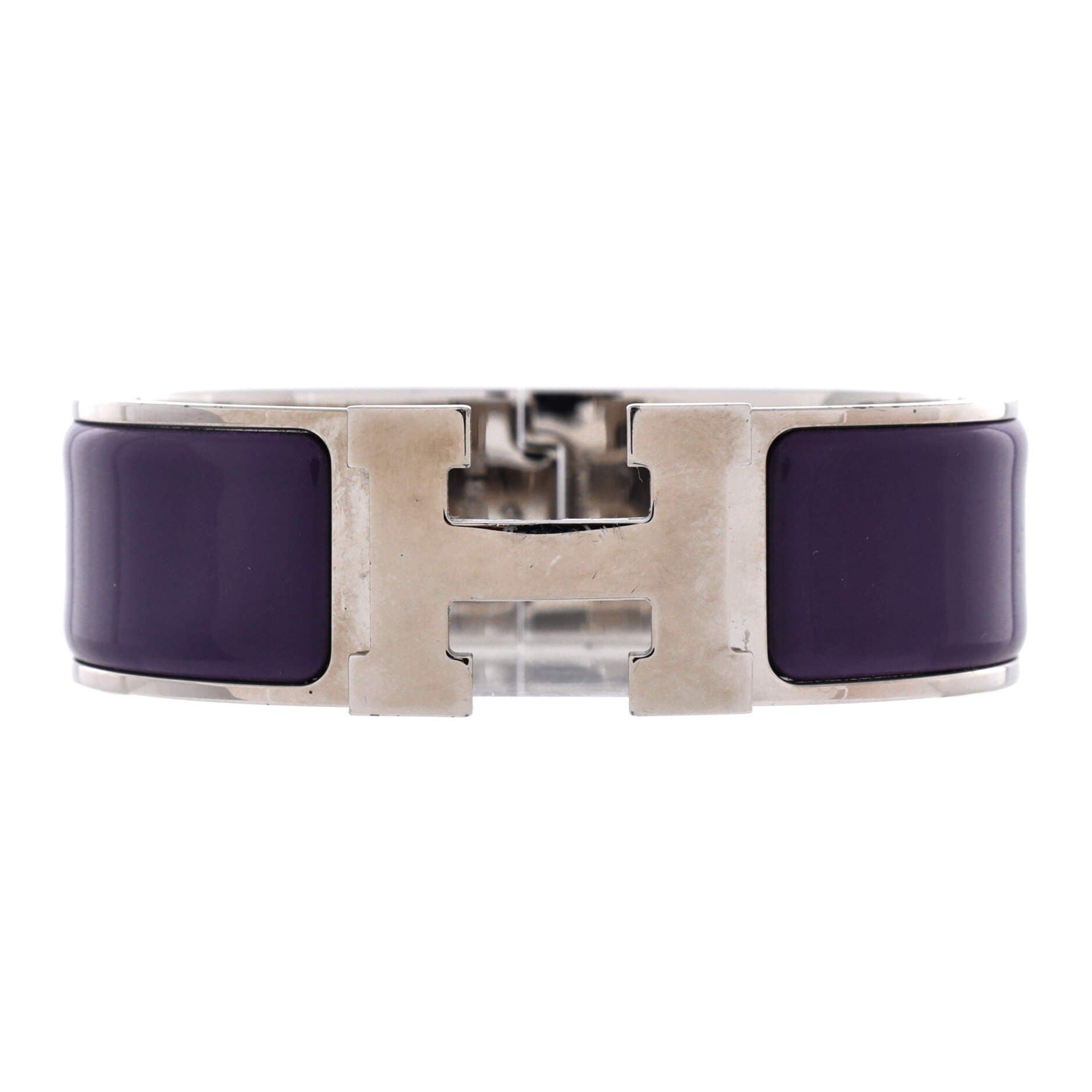 Clic H Bracelet Enamel Wide, Main, color, Purple