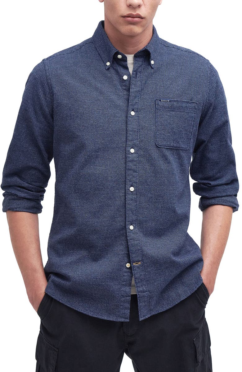 Barbour Bannock Check Print Cotton Button-Down Shirt, Main, color,