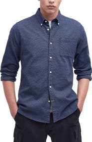 Barbour Bannock Check Print Cotton Button-Down Shirt