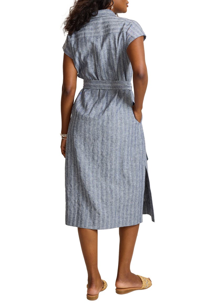 Textured Dobby Midi Shirtdress, Alternate, color, COASTLINE